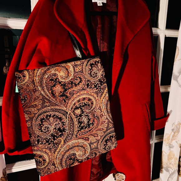 Chico's Velvety Paisley Print Tote Bag - Picture 3 of 5